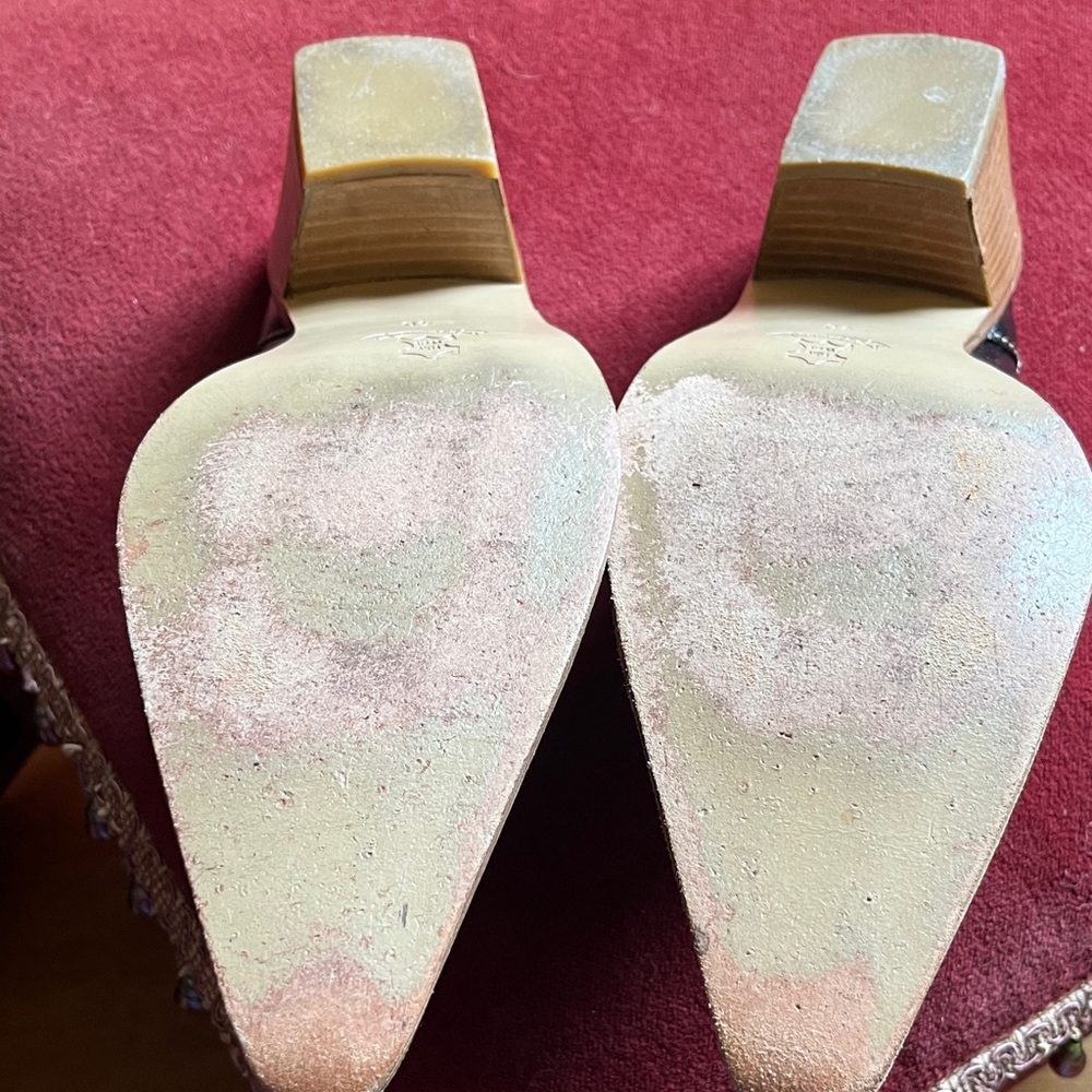 Black Leather Italian Mules - Picture 10 of 12